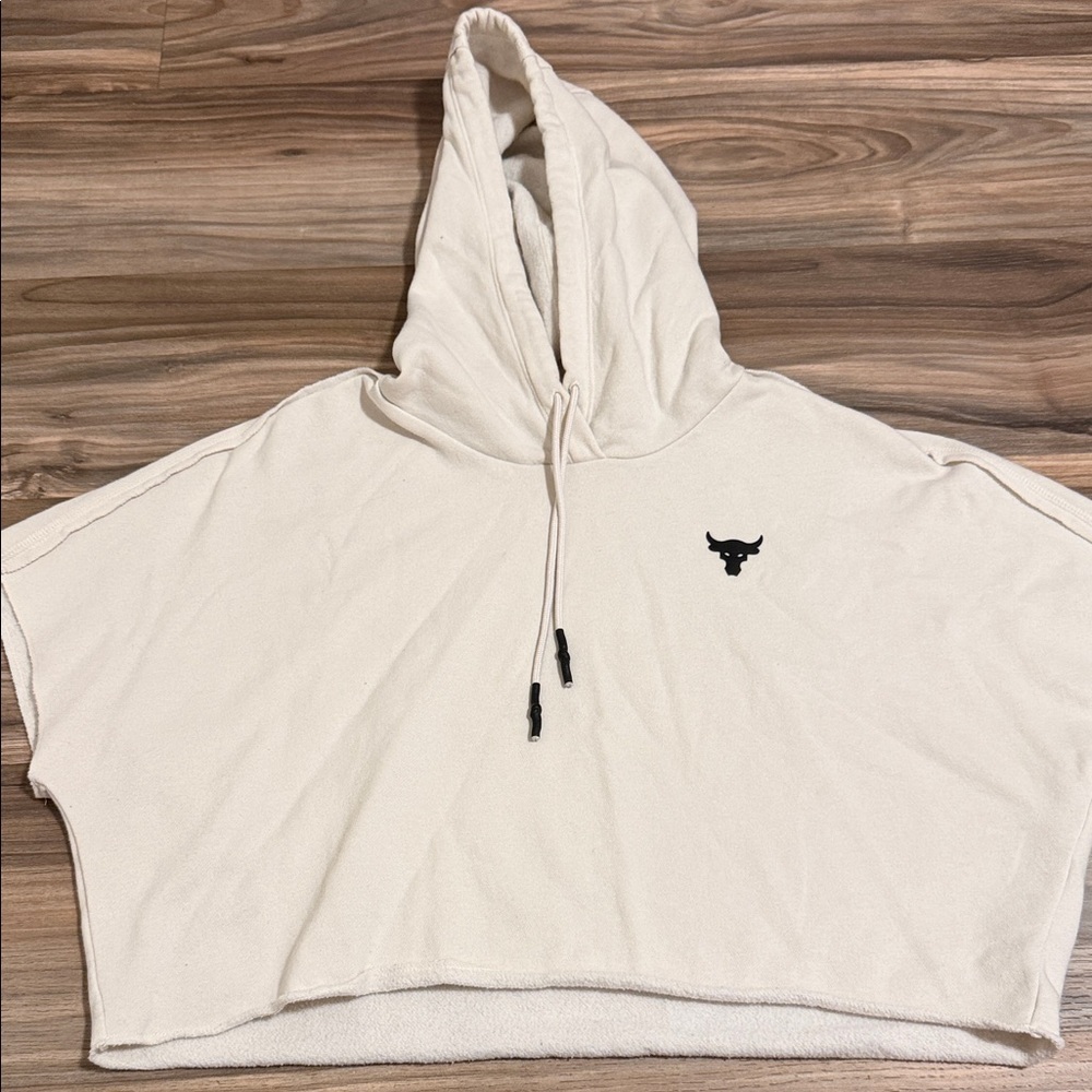 Under Armour Project Rock Sleeveless Cropped Training Hoodie Women's Sz. S